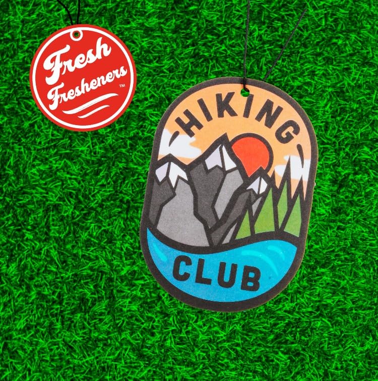Image of Outdoor Adventure Car Air Freshener 4 Pack Scented With Premium Oils By Fresh Fresheners (Hiking Club)