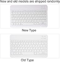 Vista 8 de Teclado Bluetooth con funda de poliuretano para Android/para teléfono inteligente iOS, teclado Bluetooth con funda abatible y soporte para tableta