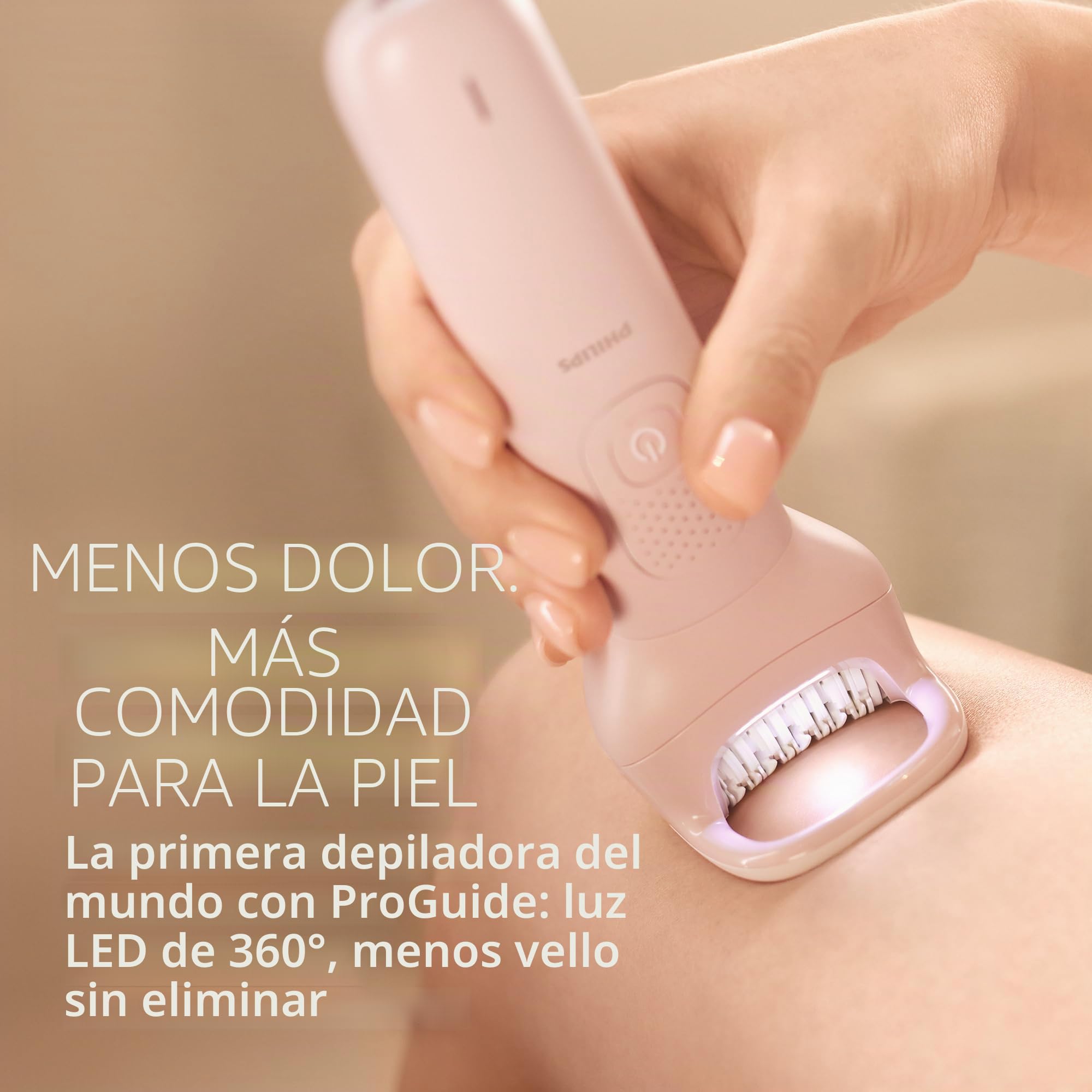 Philips Depiladora Serie 9000 - Depiladora eléctrica inalámbrica en seco y húmedo para piernas, cuerpo y bikini, con ProGuide, 8 accesorios, 60 min de tiempo de funcionamiento, modelo BRE717/00