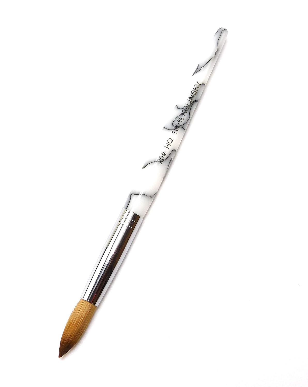 Professional Spiral Kolinsky Acrylic Nail Brush Round Size 20