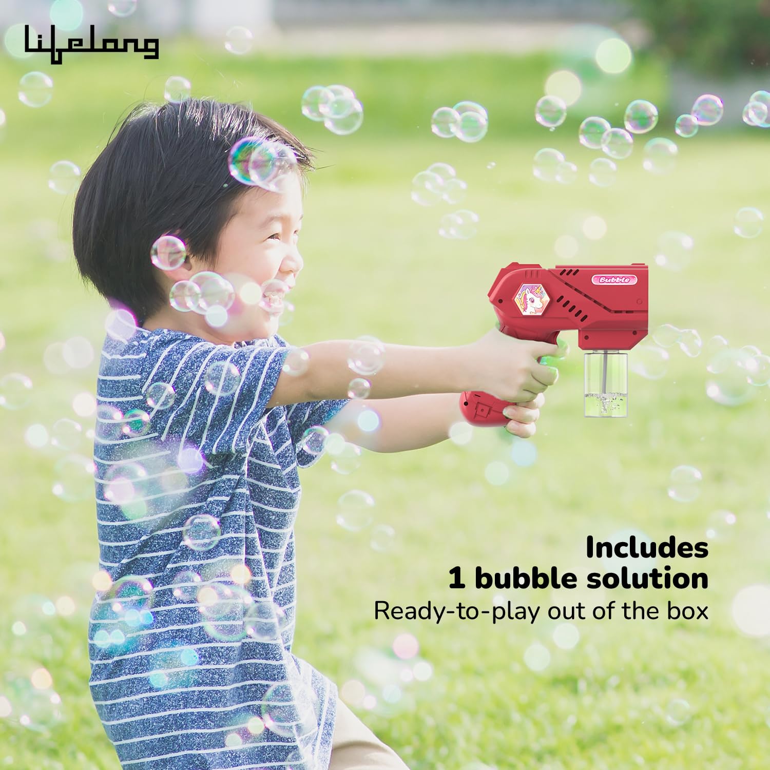 Lifelong Cuppy Bubble Blaster Gun Toy for Kids | Compact Electric Bubble Machine with 1 Bubble Solution | One-Touch Operation, Durable Build | Outdoor Indoor Gift for Toddlers (LLCBBK02) — Amazon image 4