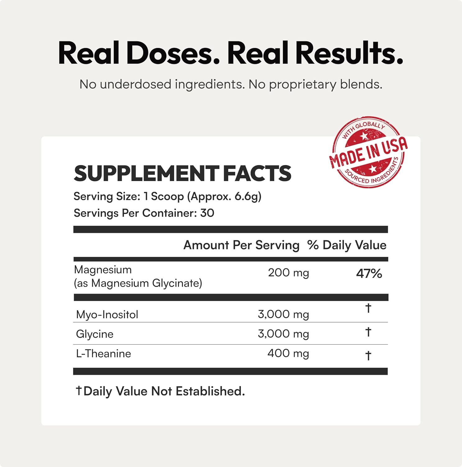 Sleep Aid for Adults - Magnesium Glycinate Powder - Melatonin Free Formula with L-Theanine Glycine Inositol - Natural Deep Sleep & Recovery for Peak Performance - 30 Servings