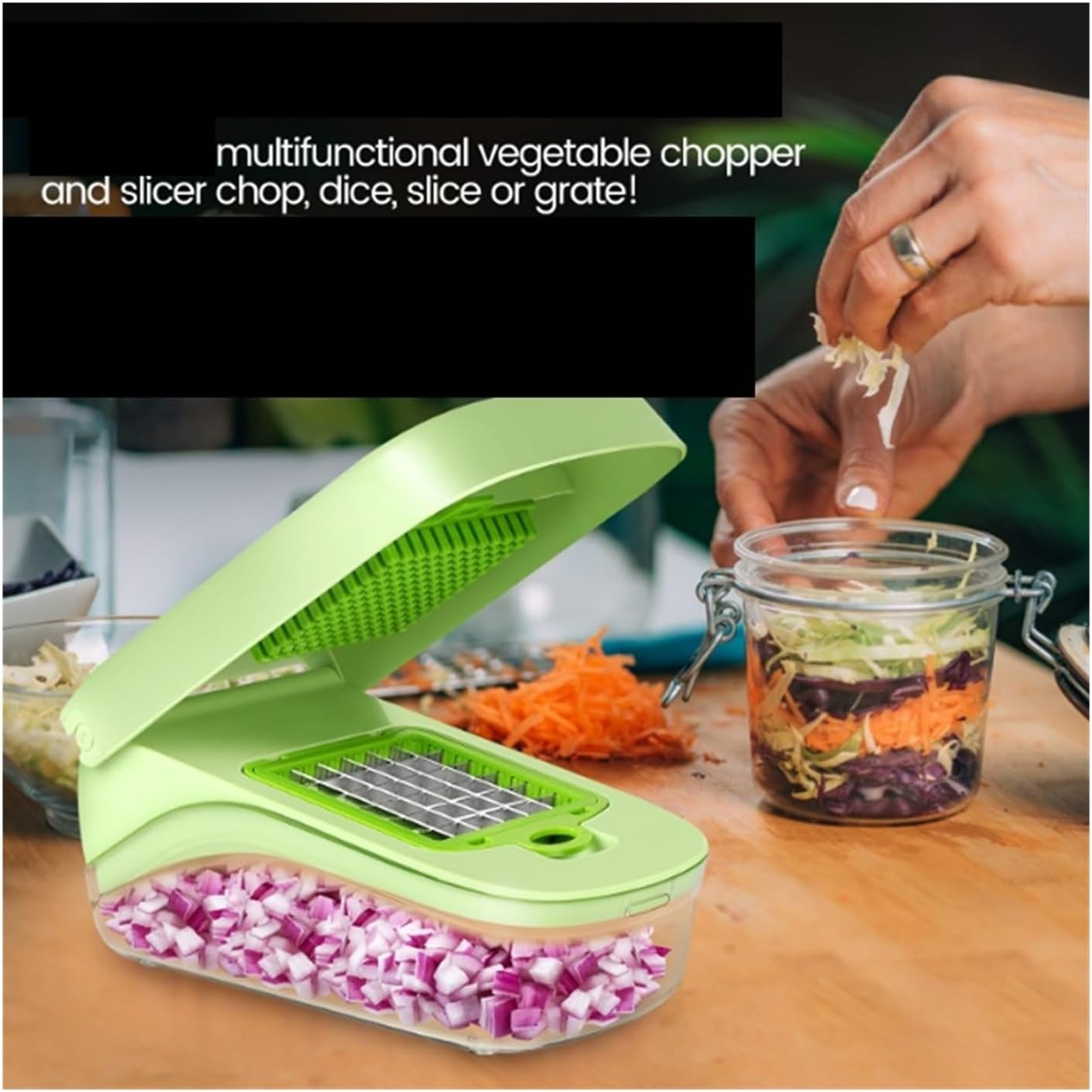 14/16 in 1 Multifunctional Vegetable Chopper - Versatile Food Grater, Slicer, and Dicer for Effortless Meal Prep