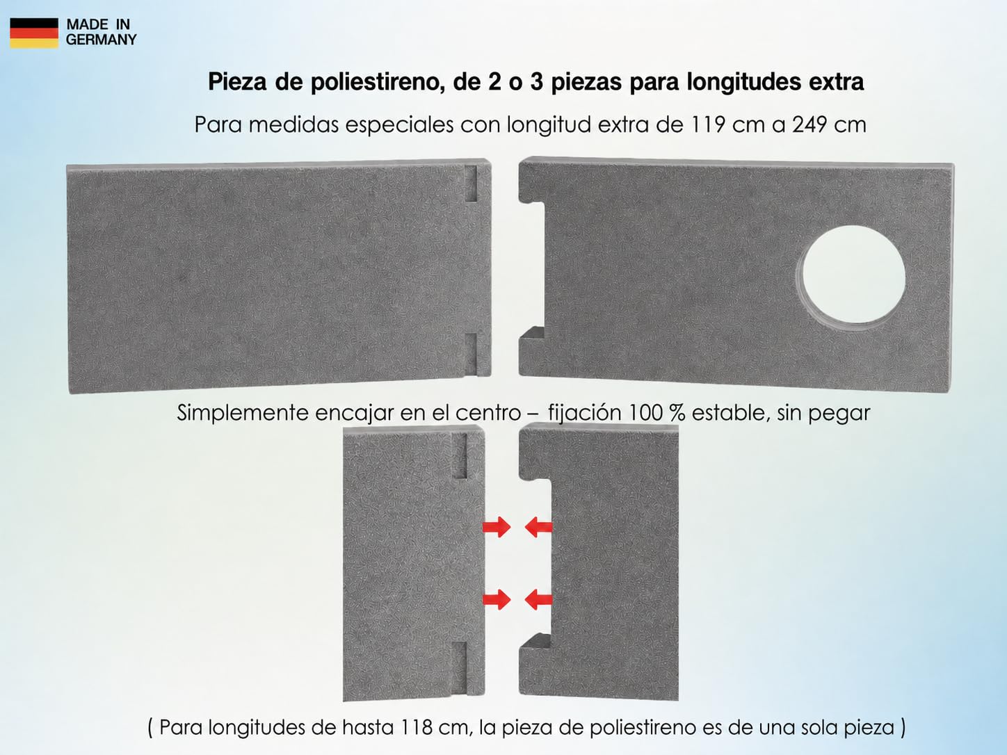 Junta para ventana 30-249 cm para climatizador móvil y secadora de evacuación, también para puertas – montaje rápido sin taladrar/pegar – junta de climatización [80 cm]
