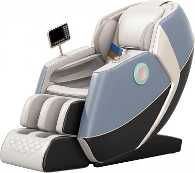 4D Zero Gravity Massage Chair, Full Body Airbag Recliner with Smart Body Scan, 6 Auto Modes, Heat, HiFi Bluetooth, No Assembly Massage Sofa(Gray)