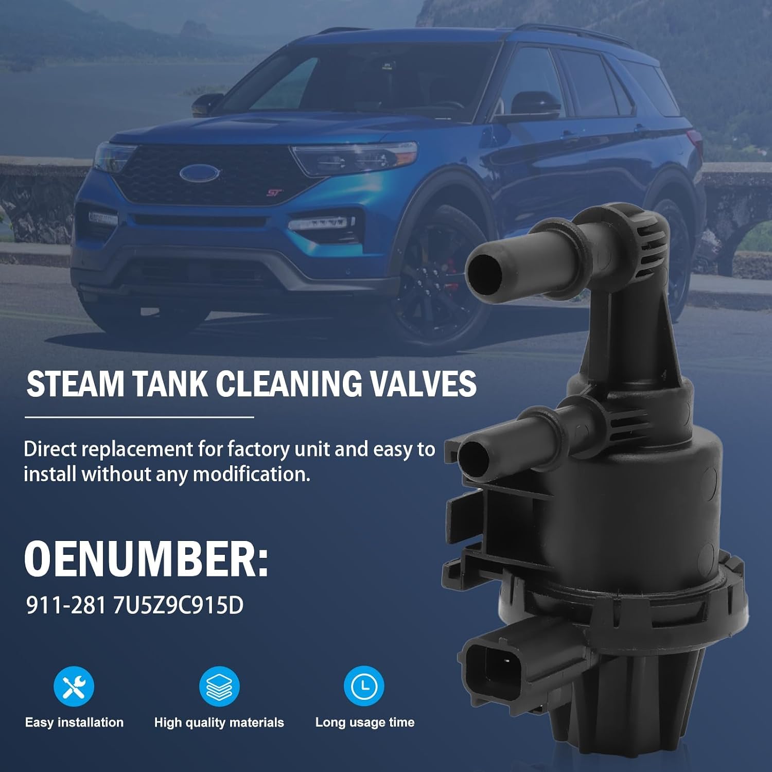 911-281 Vapor Canister Purge Valve fits Escape 2008, Focus 2008-2011,Taurus 2008-2012 MKT 2010-2012 Milan 2007-2009 Replaces 7U5Z9C915D 2M1144
