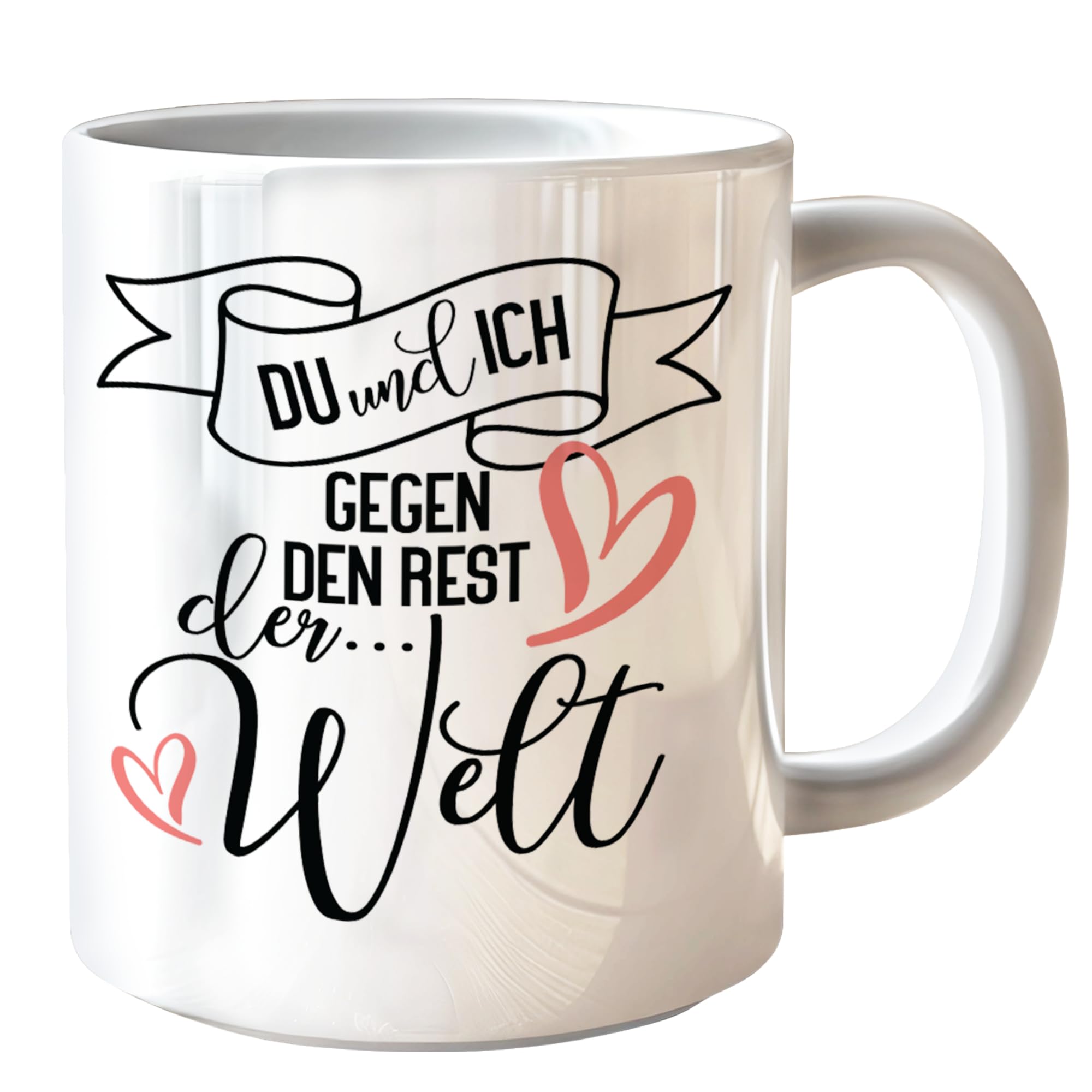 Tasse Du und ich gegen den Rest der Welt Valentinstag Liebe Kaffeetasse Geschenkidee Jahrestag für ihn und sie