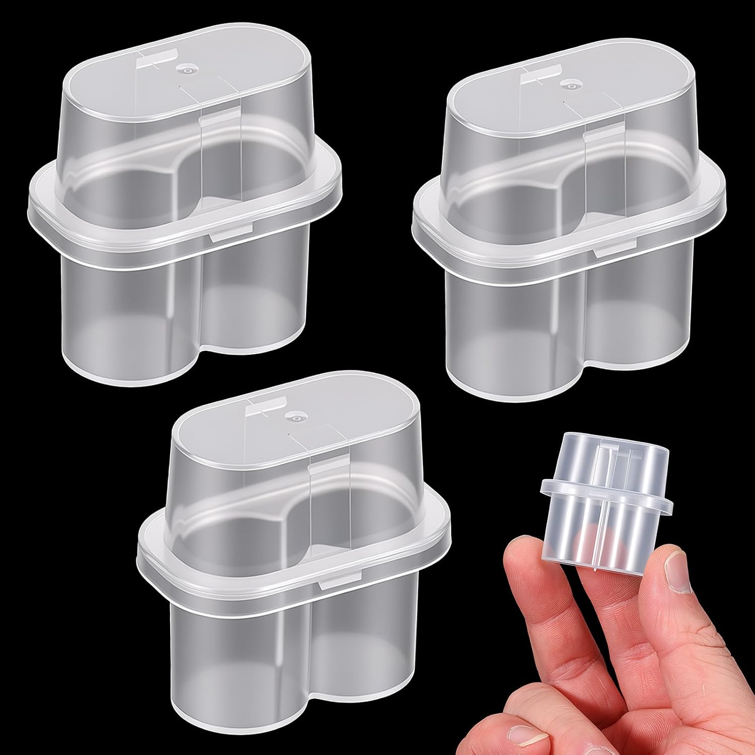 3 Pcs Peptide Travel Case for Fridge, 2-Slot Each, 3 ml Vial Holder
