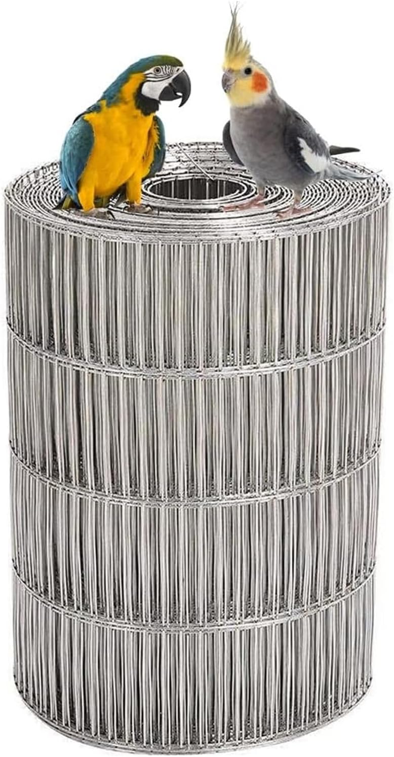 Hardware Cloth, Welded Wire Mesh, Stainless Steel Chicken Wire Fence, Garden Chicken Coop, Garden Poultry Netting Mesh Roll Animal Enclosure(1mx3m(39inx9.8ft))