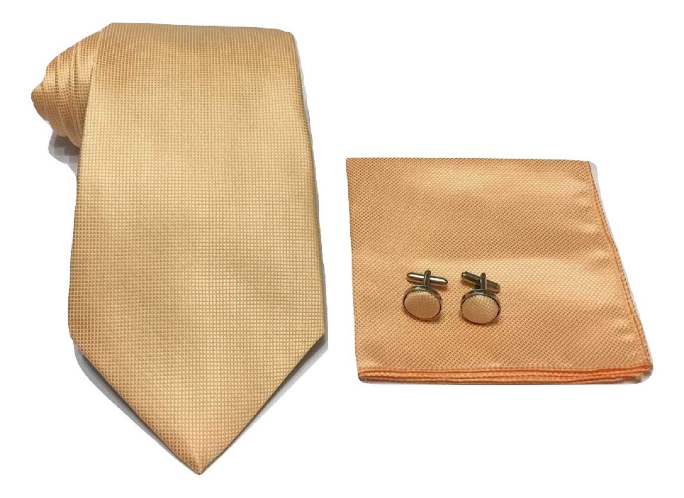 L&L® Peach pink Collection Woven Paisley Jacquard Knitted Satin Tie (Woven tie set 10cm)