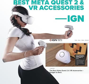 Rebuff Reality VR Power for Meta Quest 3s, Quest 3, and Quest 2- VR Headsets Battery Pack with10,000 mAh Battery- Extended 8+ Hrs of Playtime, Counter Balance with Improved Comfort