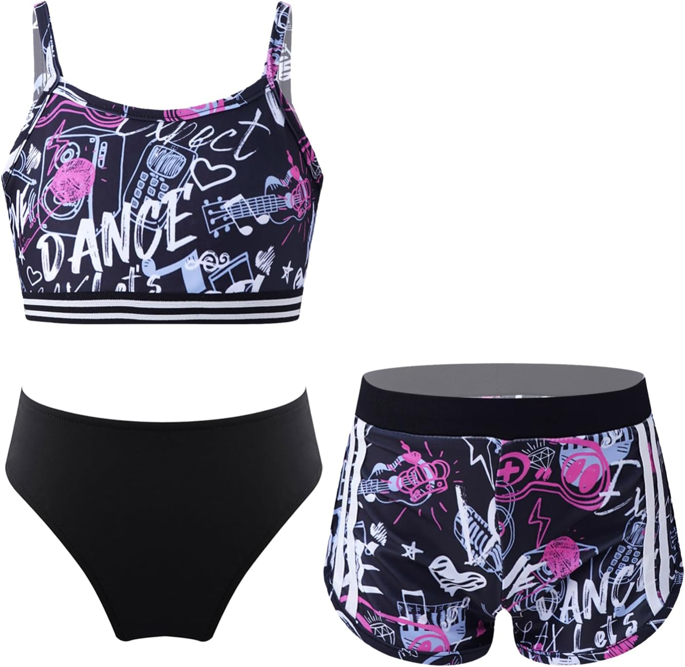 Bikini Badpakken Meisjes Mouwloos Eendelig Badpak Meisje Kind Leuke Gedrukken Ruches Hawai Stijl En Voor Strand, Roze, 2-3 Jaren