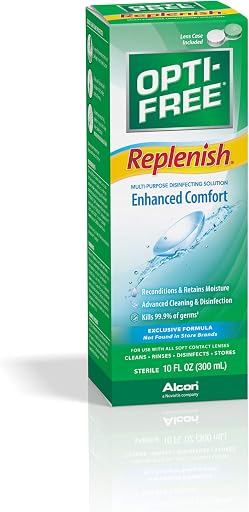 Opti-Free Replenish Multi-Purpose Disinfecting Solution With Lens Case, 10 Fl Oz