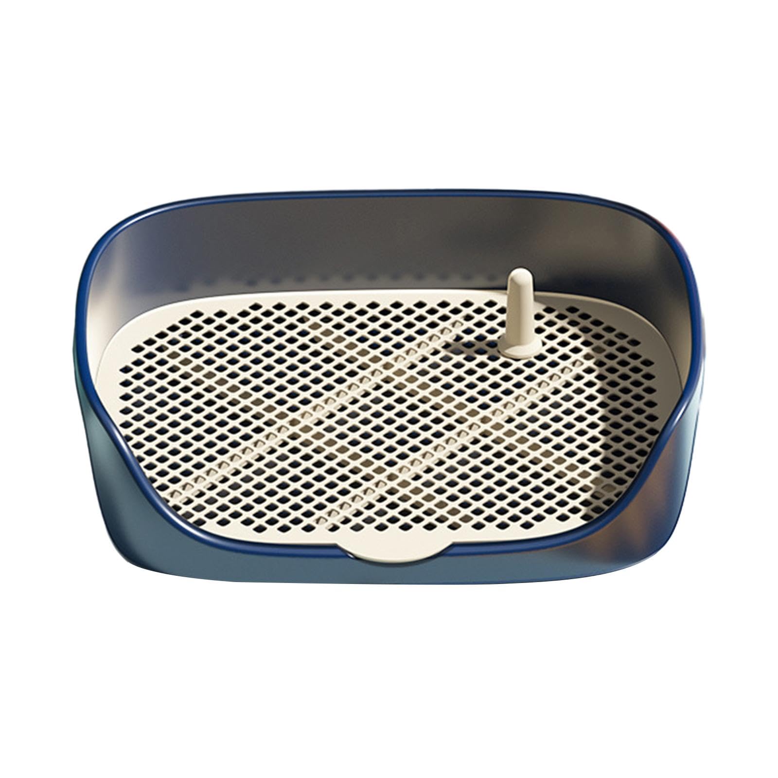 F Fityle Toilette per Cani e Cuccioli, Vassoio Portatile per vasino da addestramento per Gatti, con Protezione per lettiera da Parete, Angolo per Allenatore, Blu l