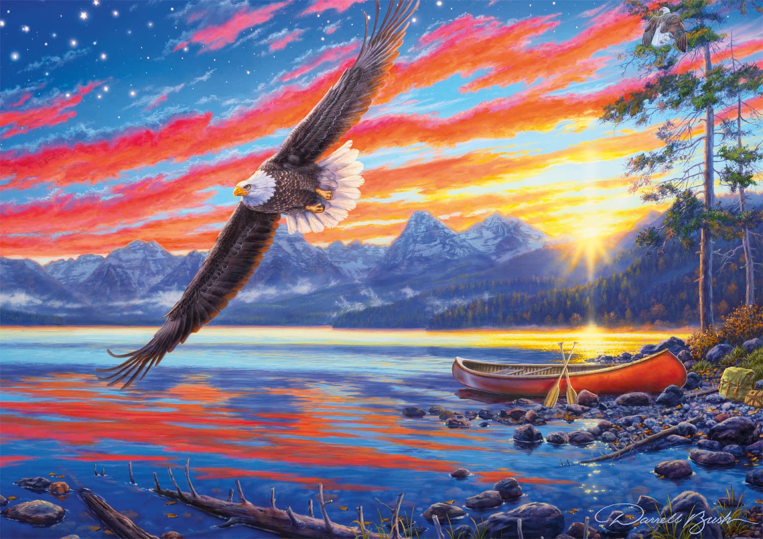 Buffalo Games - Darrell Bush - Star-Spangled Sunset - 500 Piece Jigsaw Puzzle