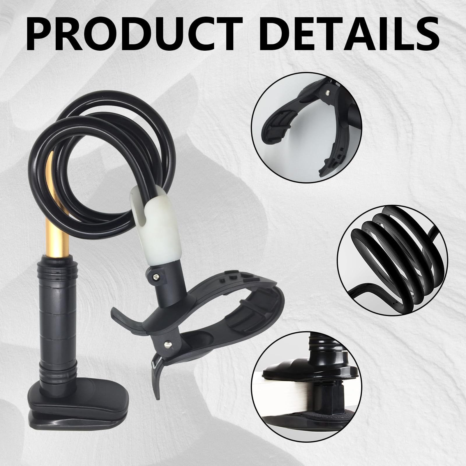 Support de Tuyau CPAP et élévateur de Tuyau, Support de Tuyau CPAP Réglable pour Empêcher les Tuyaux CPAP de Fuir et de s'emmêler, Rotatif à 360° pour s'adapter à n'importe Quelle Pièce