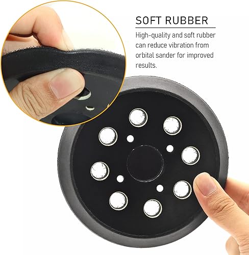 Miniatura 5 de Reemplazo de almohadilla de lijado de 5 pulgadas, compatible con lijadoras de órbita aleatoria Ridgid R2600, R2601