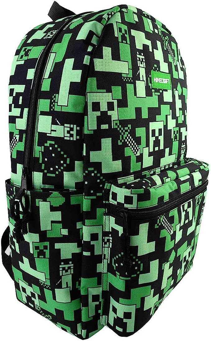 Minecraft Creeper Kids Back To School Backpack
