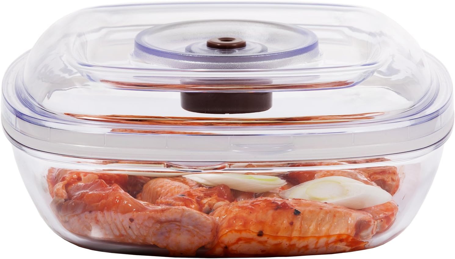 GERYON Vacuum Seal Container for Food Savers Storage with Vacuum Hose, 1.05 QUART(1 LITER)
