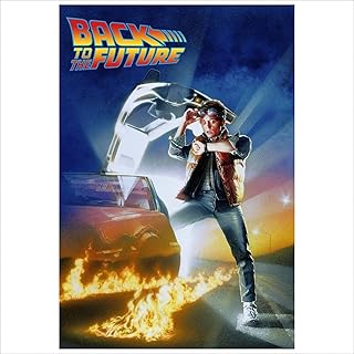 METAL Back to the Future Movie Tin Poster Aluminium Sign Wall Art Door Plaque Film Room Man Cave Marty McFly Doc Brown Nearly A4 Size 280x190mm
