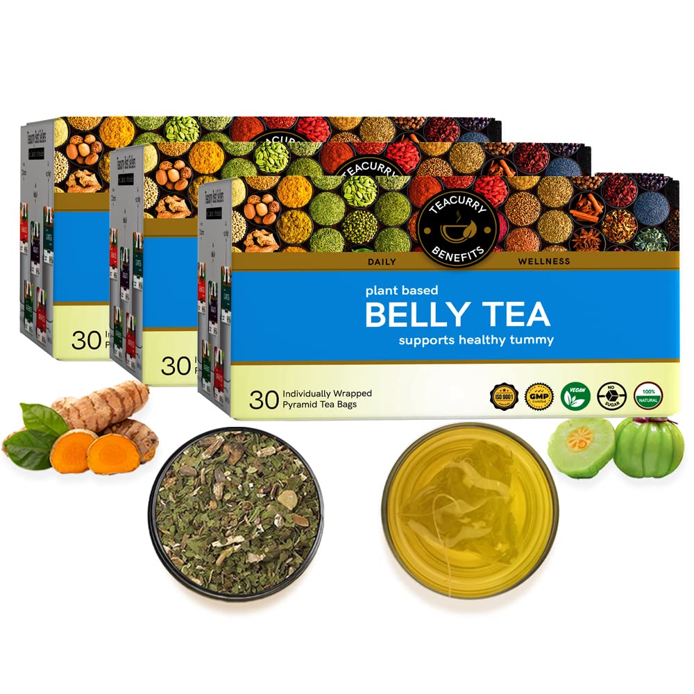 TEACURRY Belly Turmeric Tea (90 Tea Bags-3 Month Pack)-Tummy Tea To Lose From Around Your Belly-For Men And Women,180 Grams (B0BMX7K68Z) Amazon Price History, Amazon Price Tracker