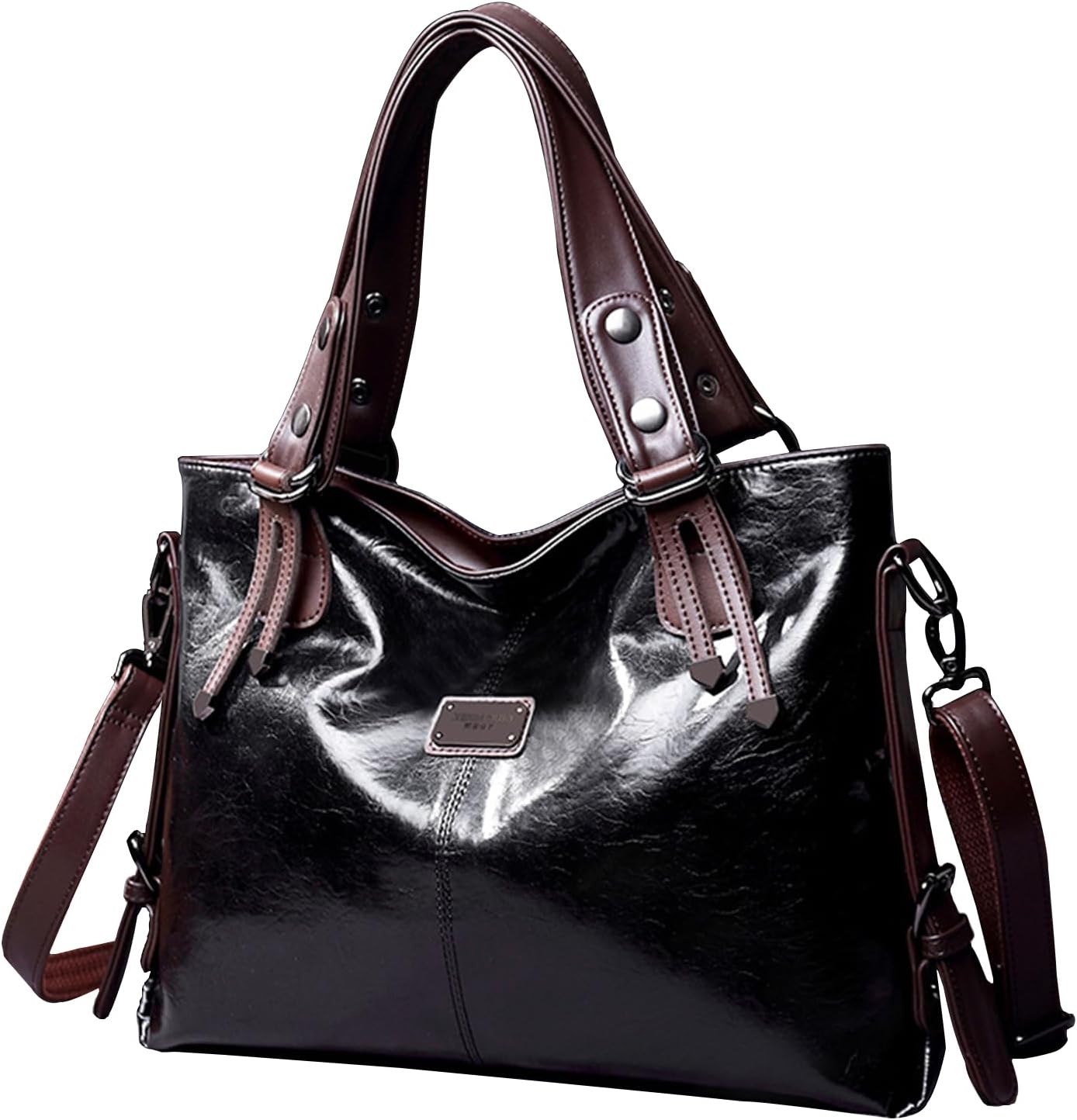 Handbags and Purses for women Vegan Leather Tote Bag for Women Satchel Shoulder Bags Travel Purse with Compartments