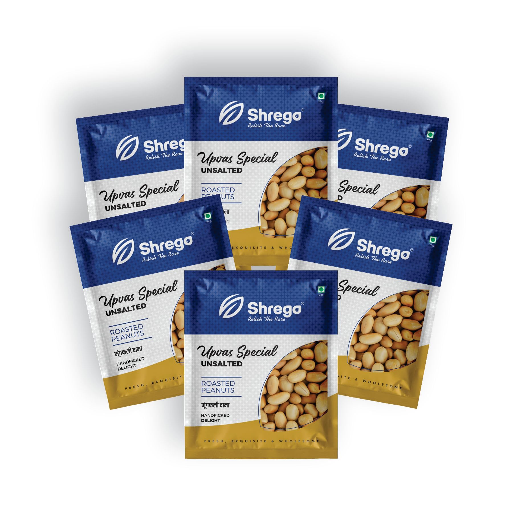 SHREGO Upvas Special Roasted Peanut Unsalted, Healthy Snack, Vacuum Packed (1080 Gm)