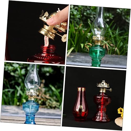 Miniatura 7 de COHEALI 2 juegos de mecha accesorios lámpara de aceite mecha retro lámpara de aceite quemador Pooja Thali vidrio quemador de aceite lámpara remates