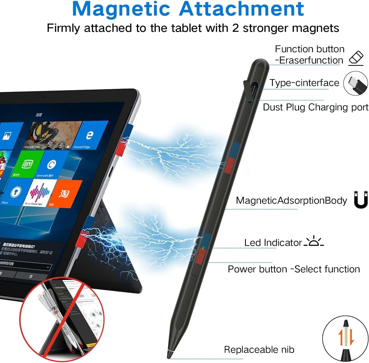 Amazon.co.jp: USI2.0 スタイラス ペン Fire HD 10& Fire Max 11 (2023