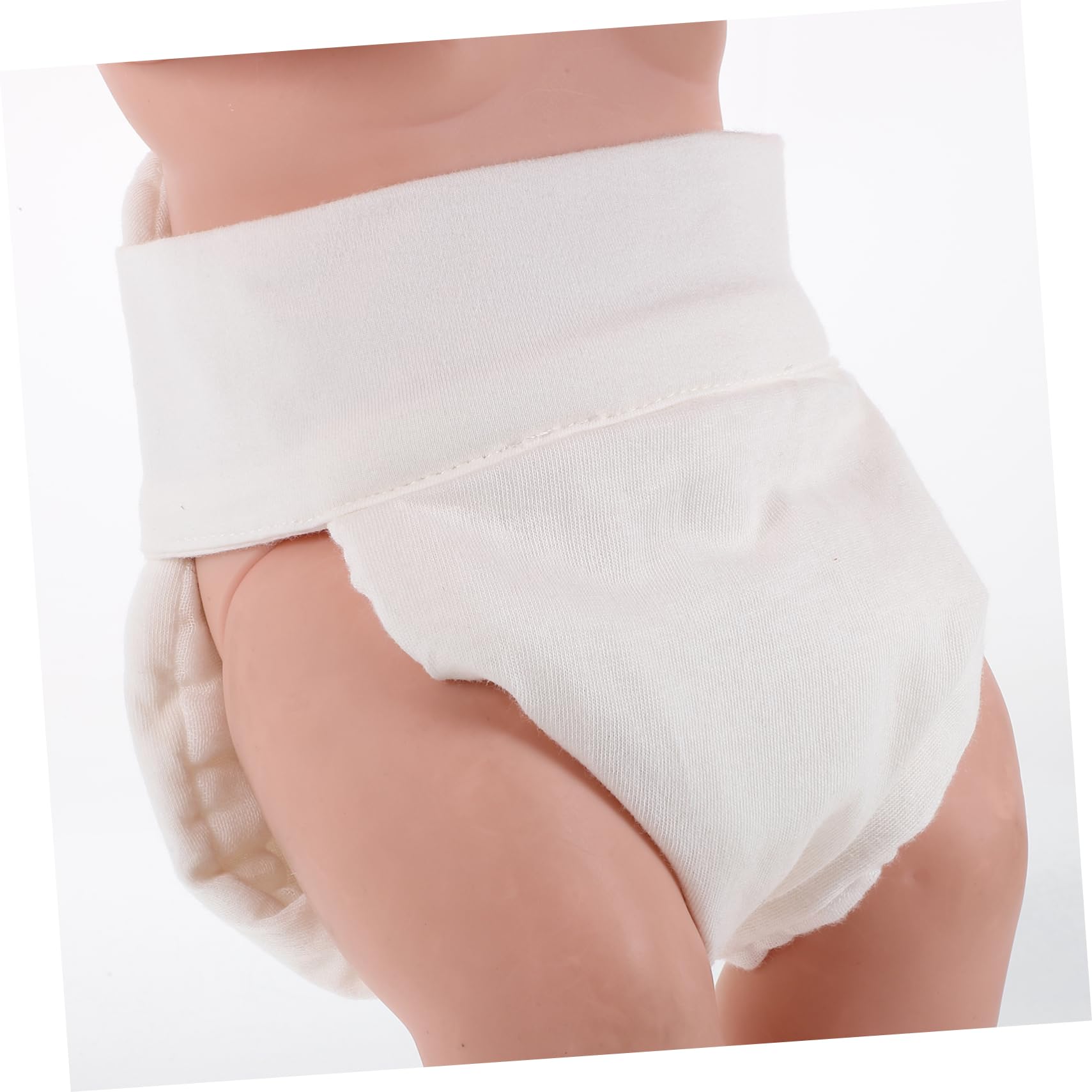 Pannolini di Stoffa in Cotone Bianco 6 Pezzi per Ragazzo Ragazza | Regolabile, Facile da Indossare e Togliere, per 2, 5-5kg, Morbido e Traspirante