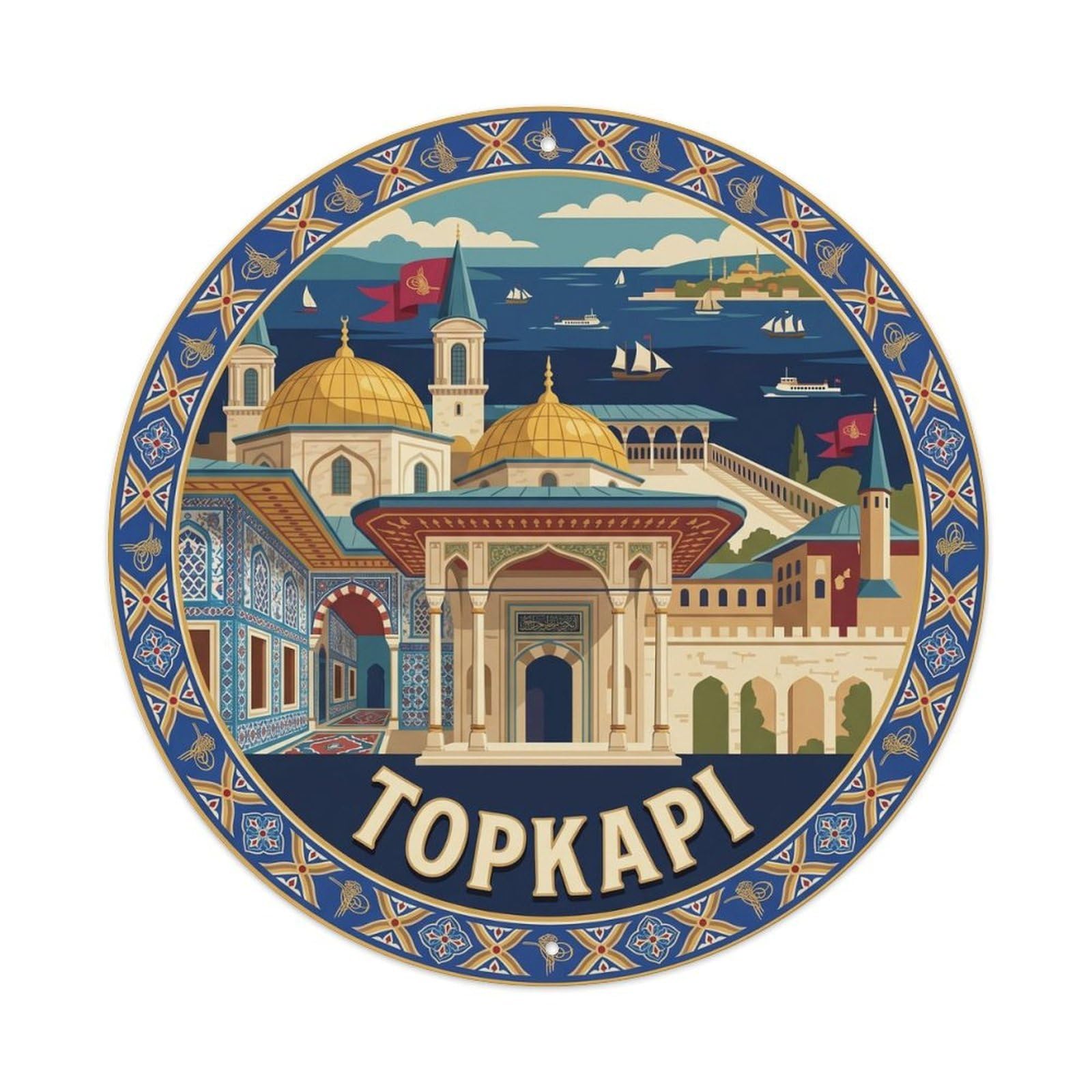 Istanbul Topkapi Palace Harem Historic Turkey Classic Metal Tin Sign