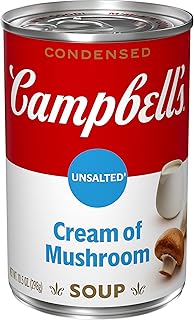 Campbell's Condensed Unsalted Cream of Mushroom Soup, 10.5 oz Can
