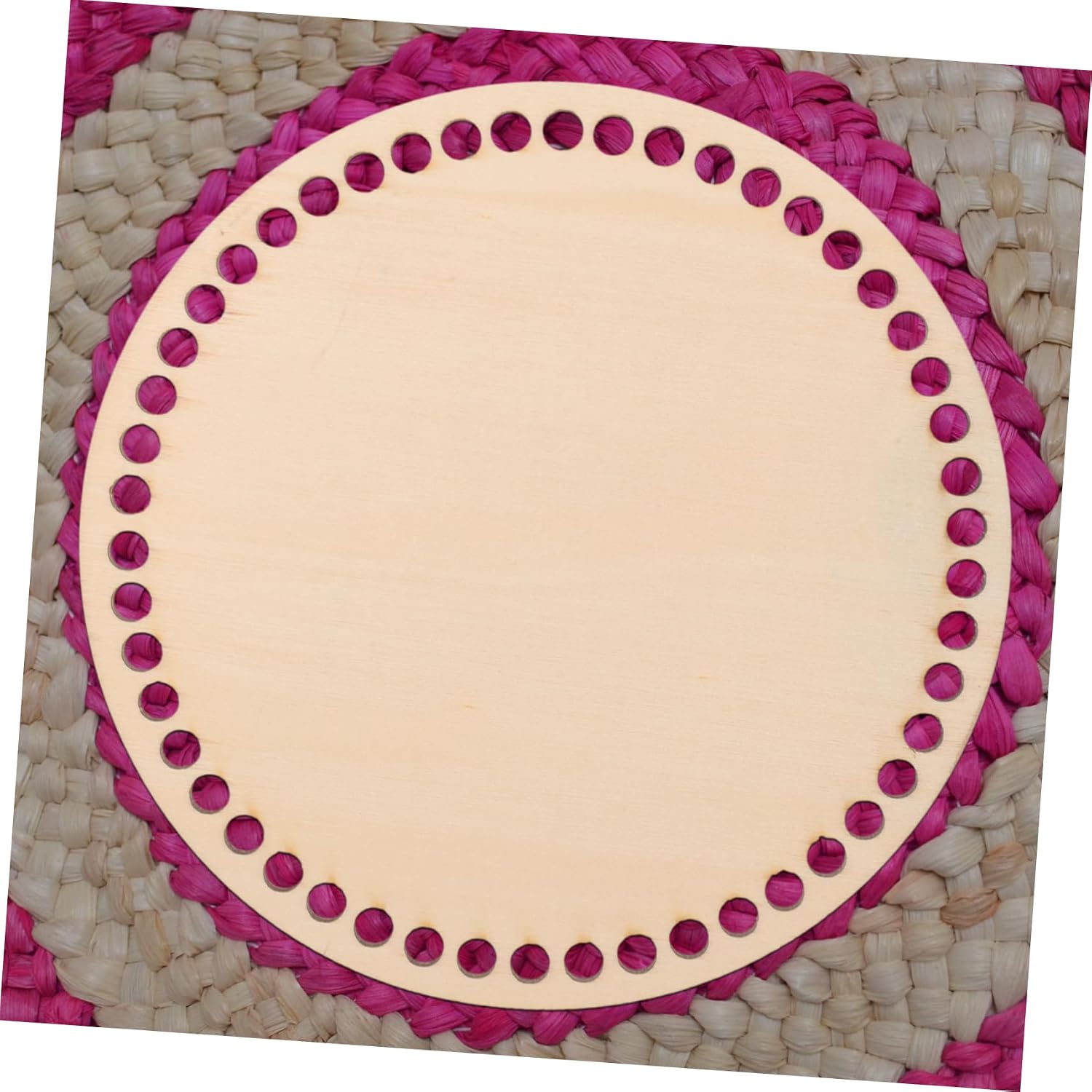 EPIGEIST 2pcs Wooden Bag Bottom Shaper for DIY Crochet Basket Lid Easy to Use Wood Base for Handbags Clutch Bags More Pre Drilled Sewing Holes for Craft Projects