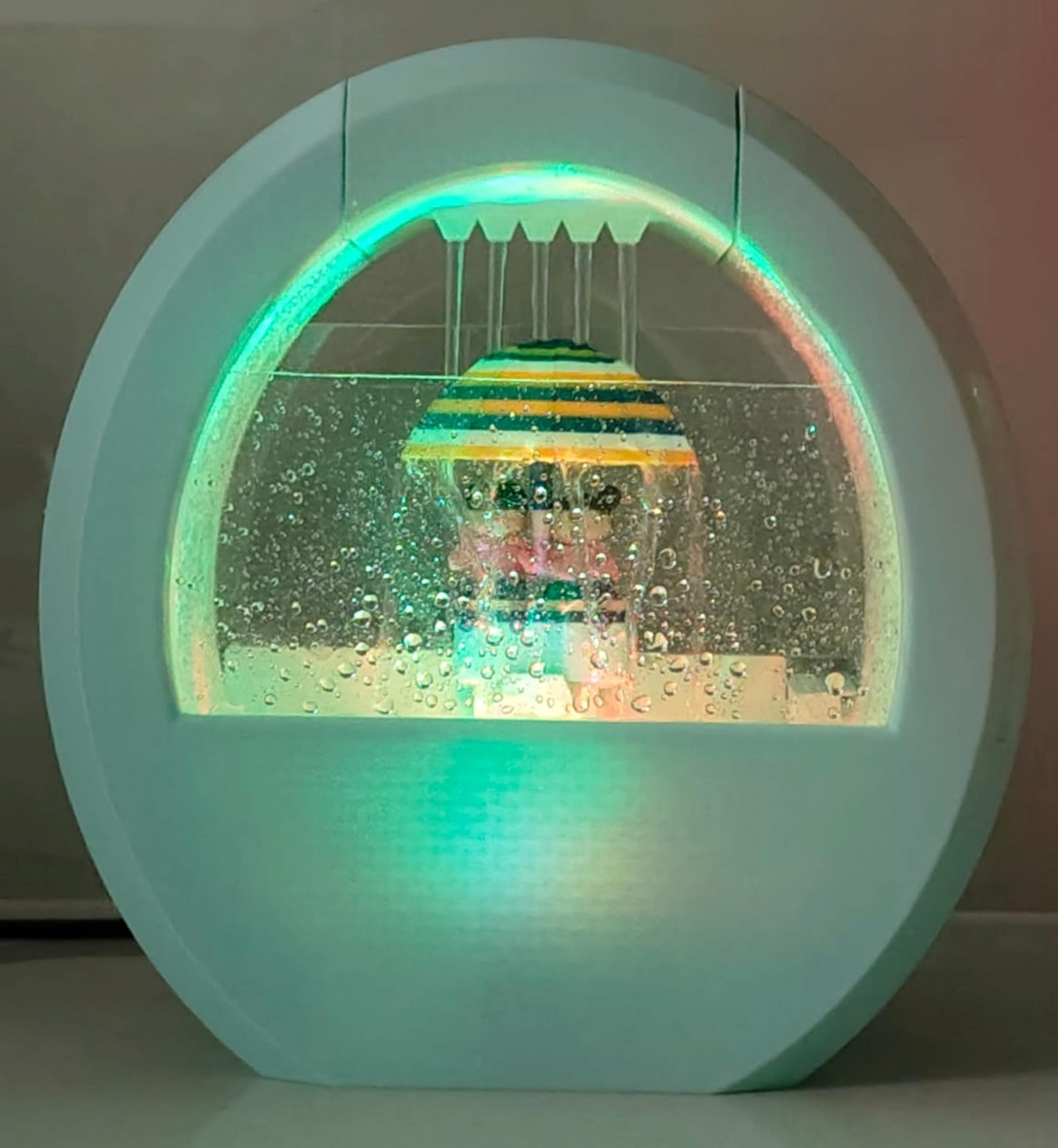 TIARA Home Decor- Helical Indoor Water Fountain || with LED Lights and Splash-Guard Acrylic Sheets || (Rainy Day Kids/Umbrella Romance (Spring Meadow))-image-27