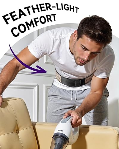 Vista 8 de Soportes de espalda de cobre para dolor lumbar, cinturón de soporte lumbar transpirable para hombres y mujeres, faja lumbar para hernia de disco