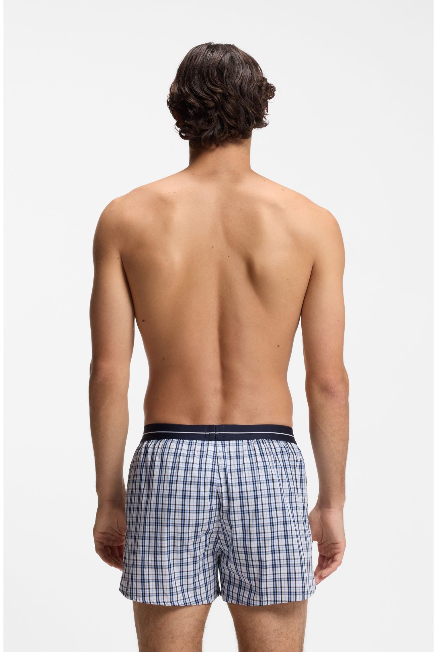 BOSS Męskie spodnie piżamowe 2P Boxer Shorts EW, New - Dark Blue405, M