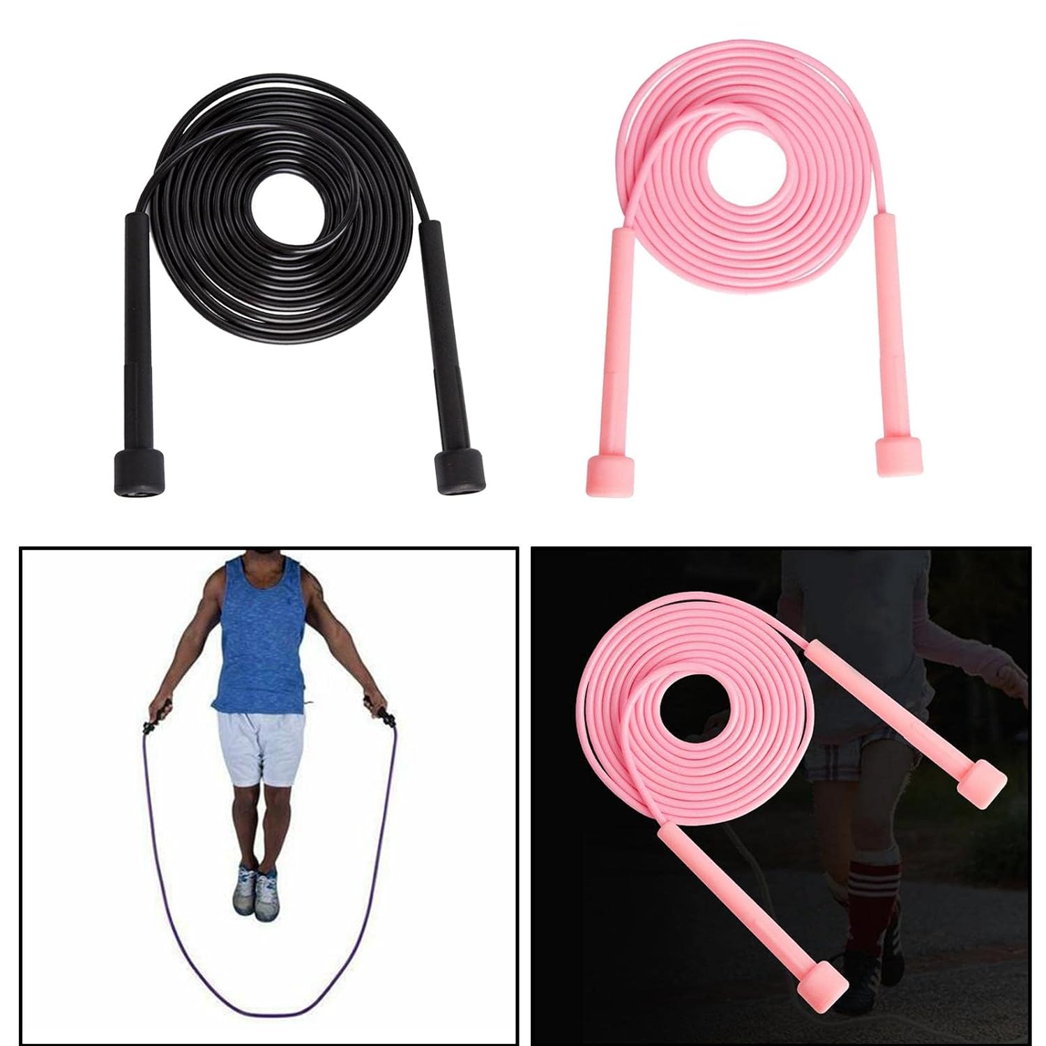 LOOM TREE® 5xJumping Ropes Speed Skipping Rope Boxing Exercise Fitness Adult Pink | Fitness Running & Yoga | Fitness Equipment & Gear | Jump Ropes