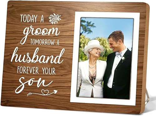 Regalos para el padre del novio, regalos para la madre del novio, regalo para padres, regalo para madre del novio, marco de fotos de hoy un novio,