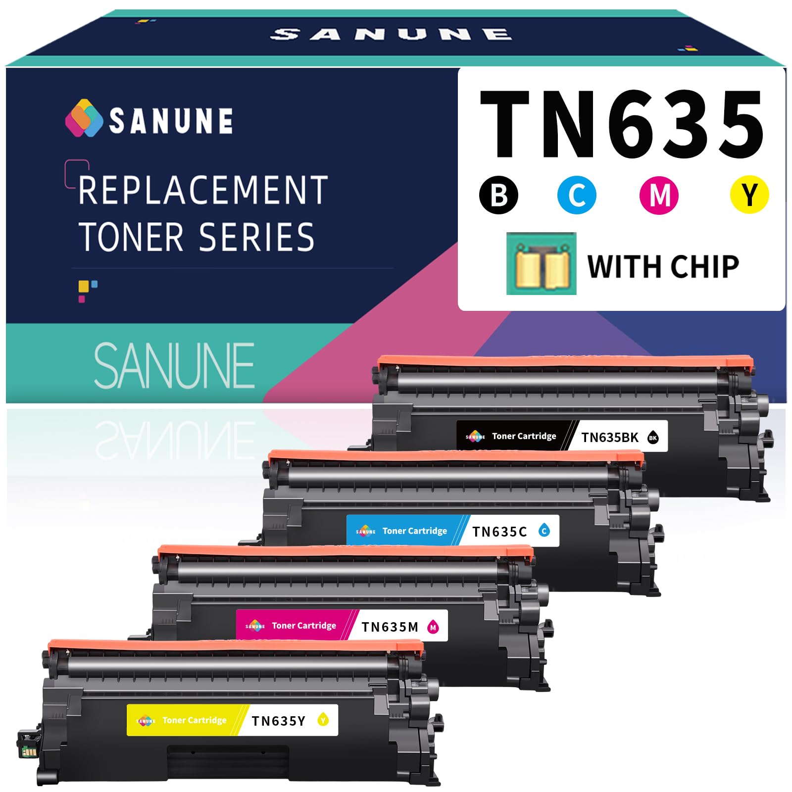 TN635 Toner Cartridge Replacement for Brother TN635XL TN635 TN635XXL