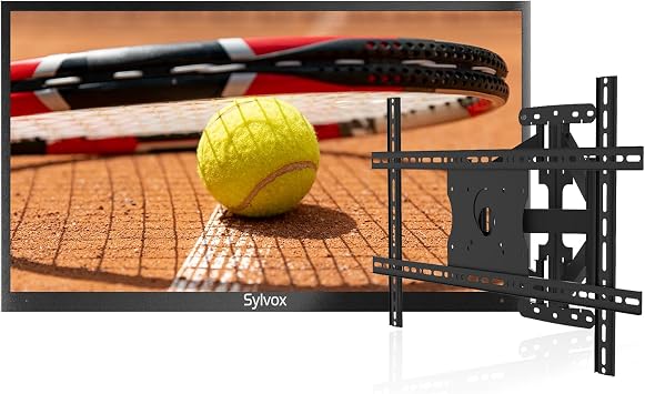 SYLVOX Outdoor TV, 43-Inch Waterproof Smart TV, 2000 nits Full Sun TV, 4K, Dolby Atmos, HDR10, Weatherproof Television with Voice Assistant Remote Pool Pro 2.0, Latest Model