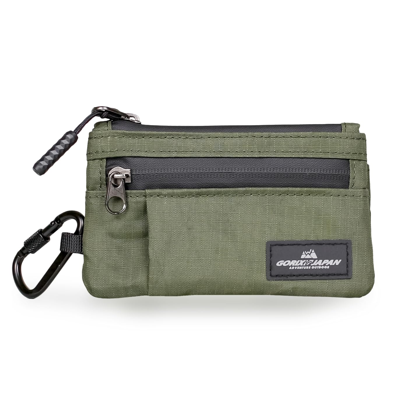 GORIX(ゴリックス) ミニポーチ カラビナ ロック機能付き 防水 カードケース 小銭入れ カード 鍵 ミニ財布 サイクル スポーツ 自転車 コインケース 旅行 アウトドア イヤホン スマートキー サイクルポーチ ロードバイク 小型 (Adventure K)