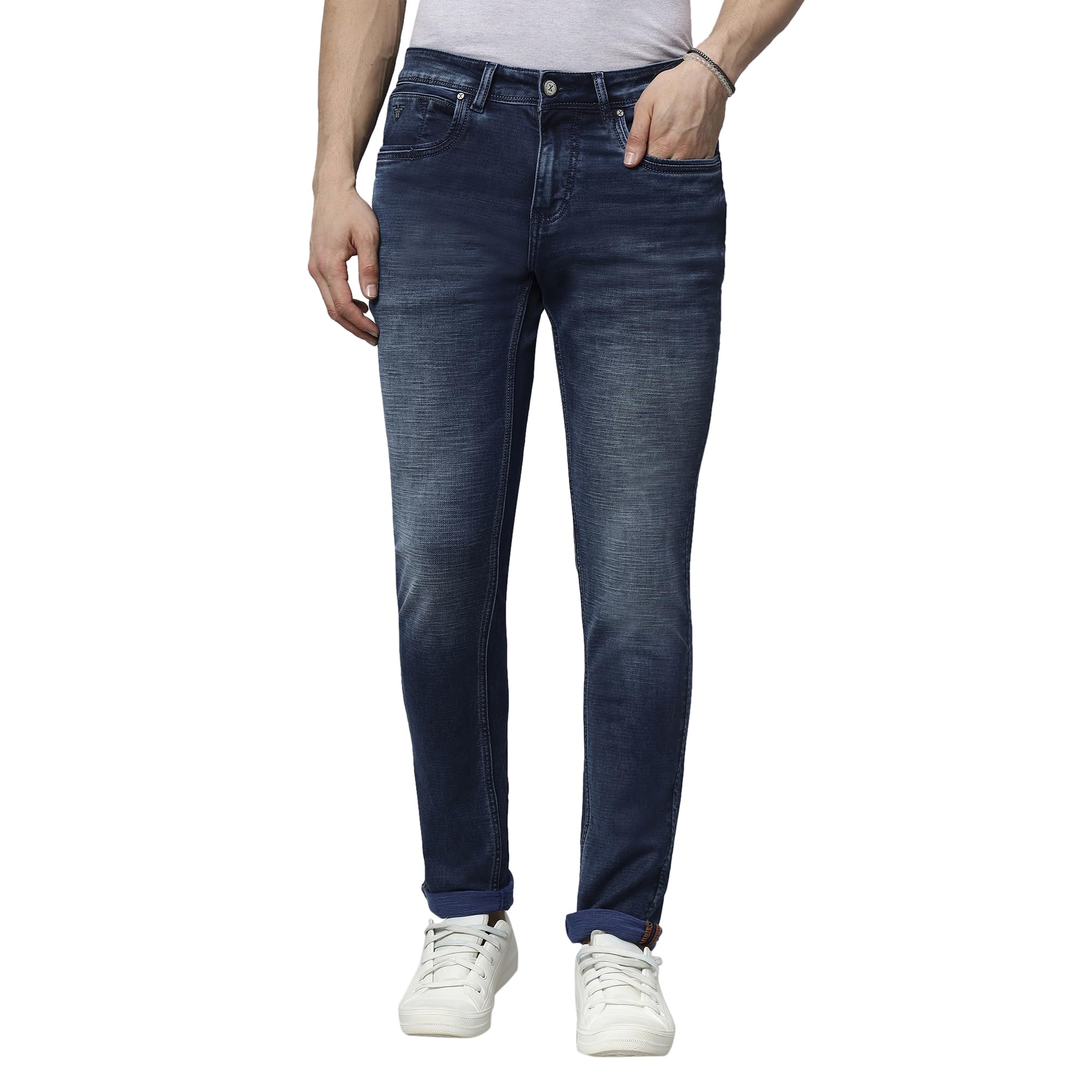 X SUNNEX THE X FACTOR Men's Stretchable Slim Fit Regular Denim Jeans