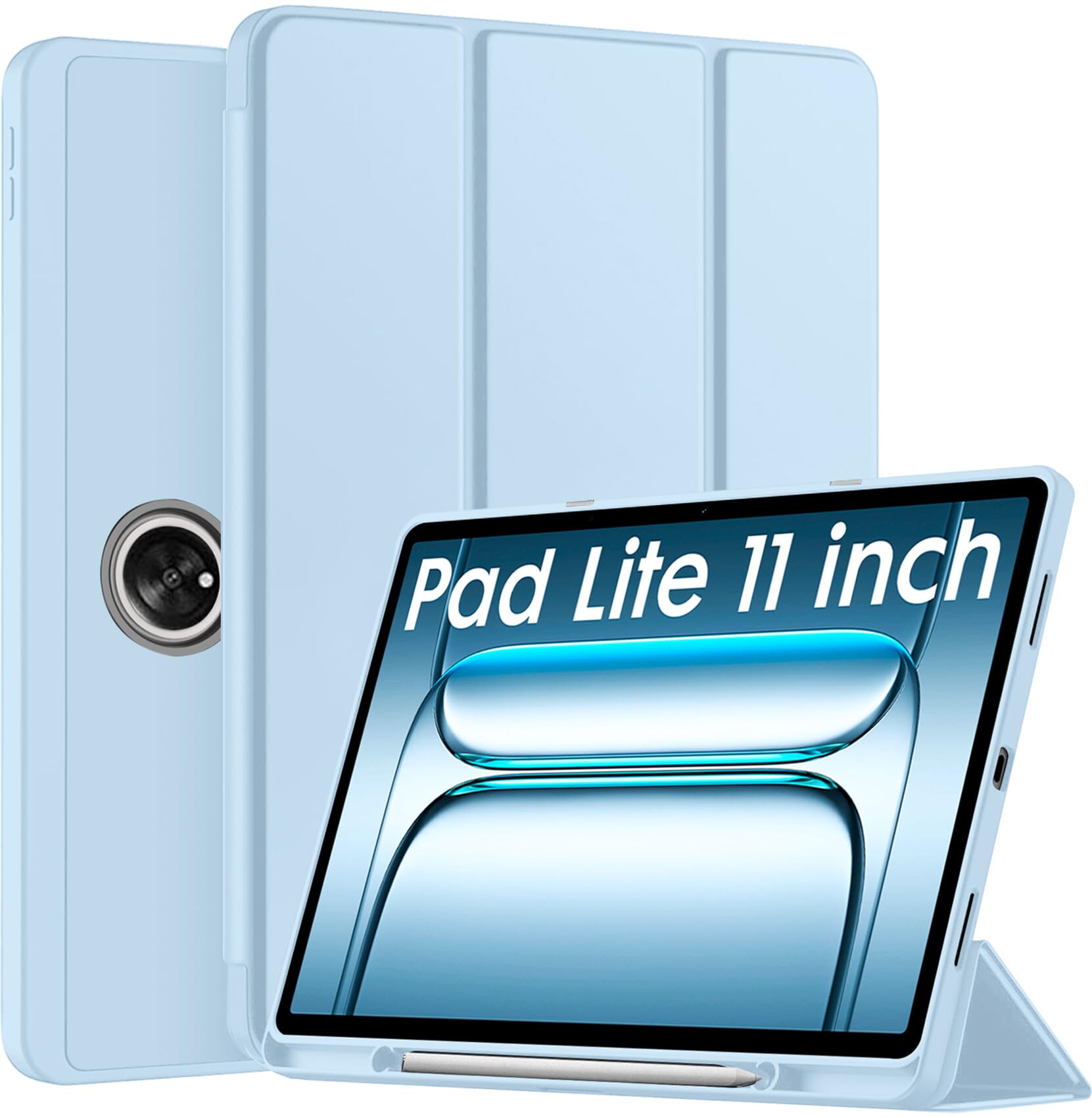 Robustrion Cover for OnePlus Pad Lite 11 inch Cover Case, Flip Cover Case with [Pencil Holder] for OnePlus Pad Lite Tablet Cover 11" - Light Blue-picture-27