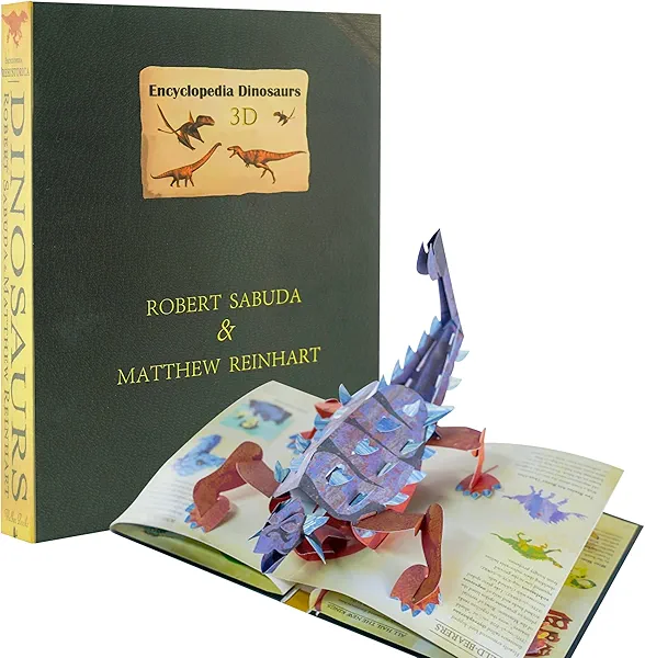 3D Encyclopedia Prehistorica Dinosaurs, Encyclopedia Prehistorica Fourfiy Dinosaurs Up Funny Interactive Dinosaur Pop Up Books for Kids 3 Years and up, Gift for Dinosaur Lovers