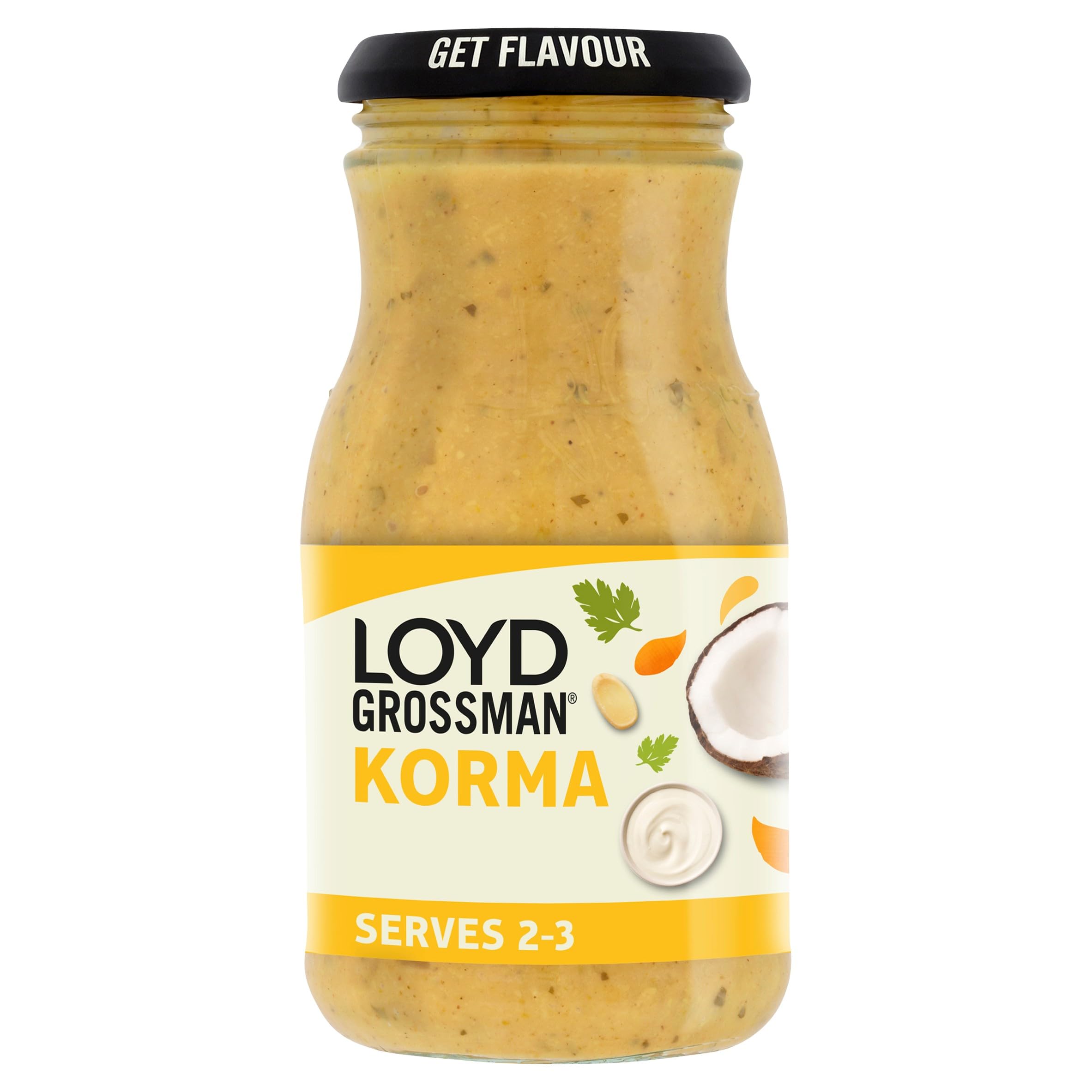 Indian Korma Sauce – Mild Indian Blend With Coconut, Cream & Almonds, Vegetarian Friendly, 350 g Jar (Pack of 1)