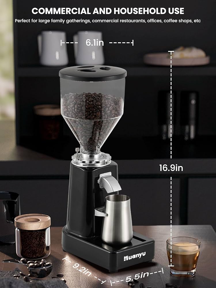 Grinder様 Amazon.com: Huanyu Burr Coffee Grinder- Stainless Steel Flat