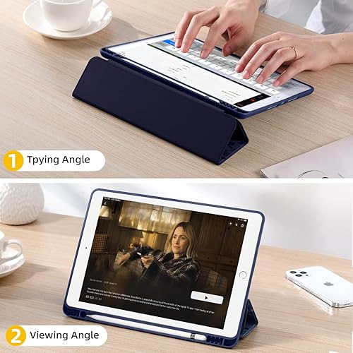 Miniatura 181 de Akkerds - Funda para iPad 10.2 2020, iPad 8ª generación/2019, iPad 7ª generación, con soporte para lápiz. Funda protectora premium con parte trasera