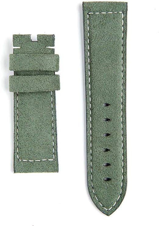 Panerai Style Cinturino Alcantara Verde 24mm : Amazon.it: Orologi