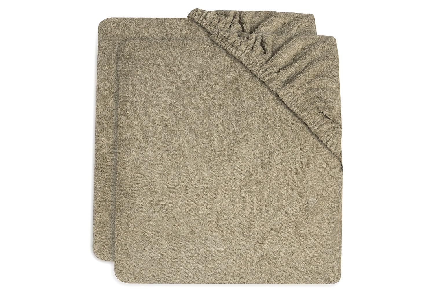 Jollein 2550-503-67058 Changing Mat Cover Set of 2 Terry Cloth Basic Olive (50 x 70 cm)