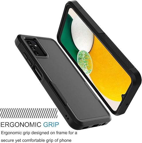 Miniatura 2 de Tekcoo Funda para Galaxy A13 5G 4G 2 protectores de pantalla de vidrio templado Parachoques texturizados antideslizantes prueba de caídas